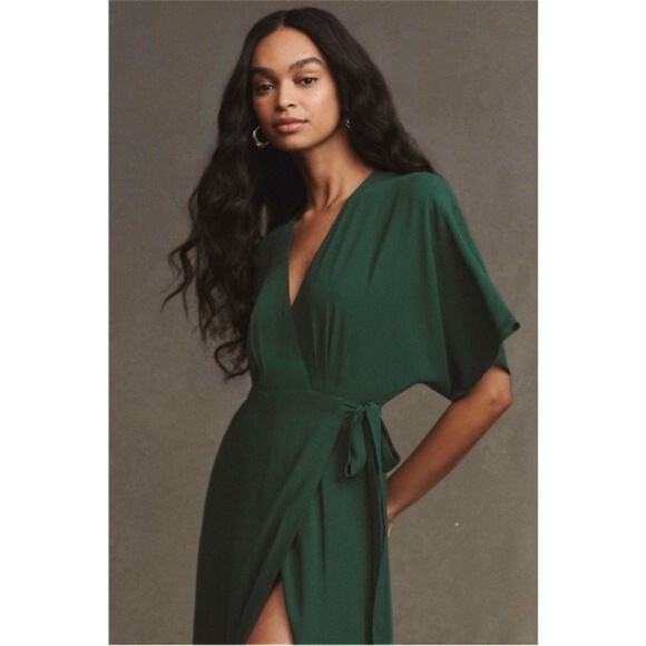 NEW Reformation Winslow Dress Emerald XS - Picture 4 of 17